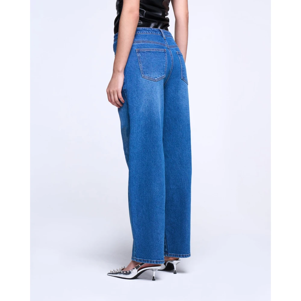 Silvian Heach Mom Fit Jeans met zakken en riemlussen Blue Dames
