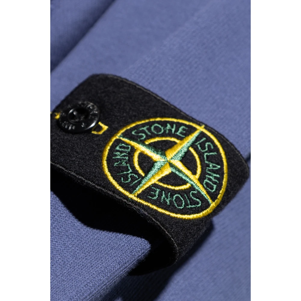 Stone Island Sweatshirt met logo Blue Heren