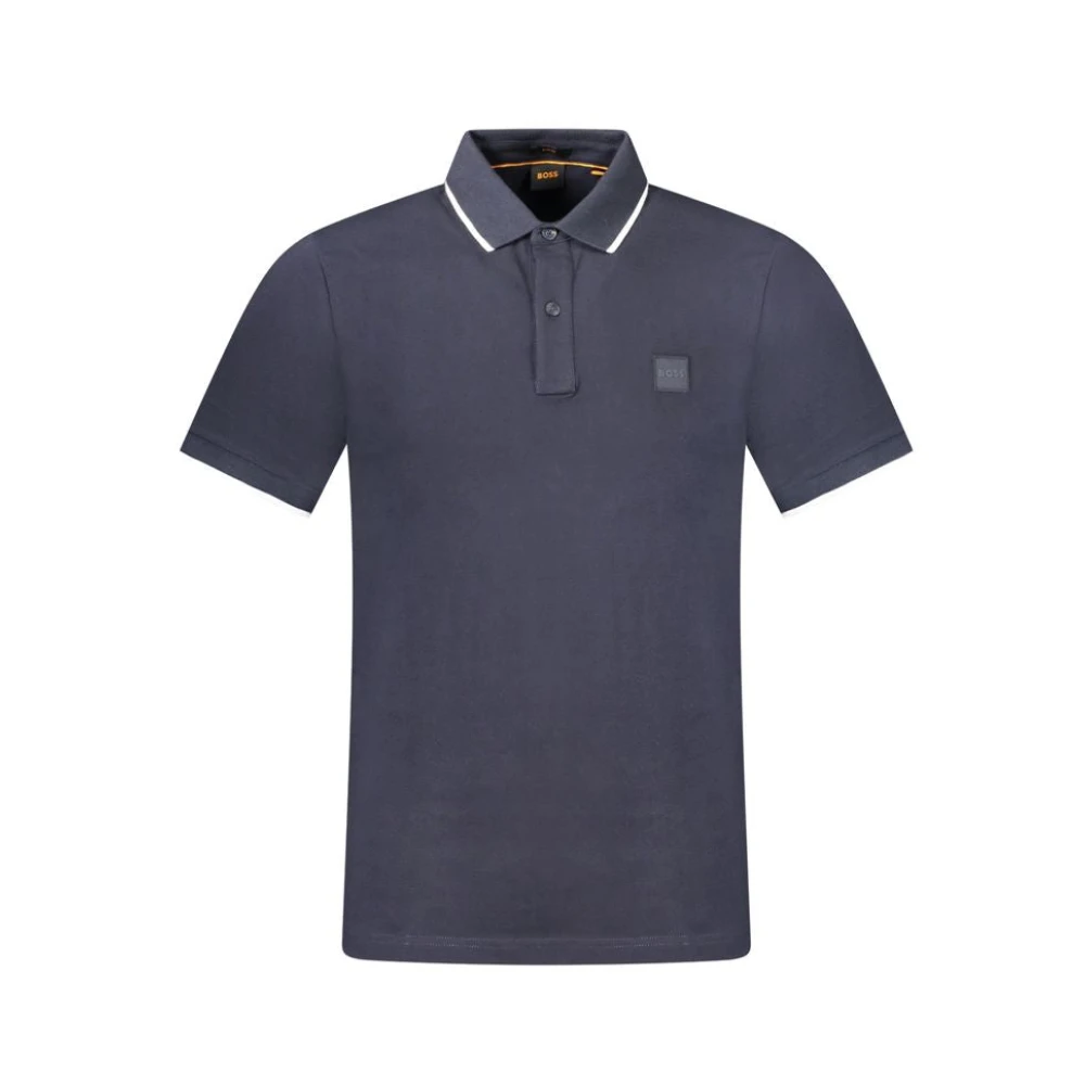 Hugo Boss Blauw Katoenen Poloshirt Blue Heren