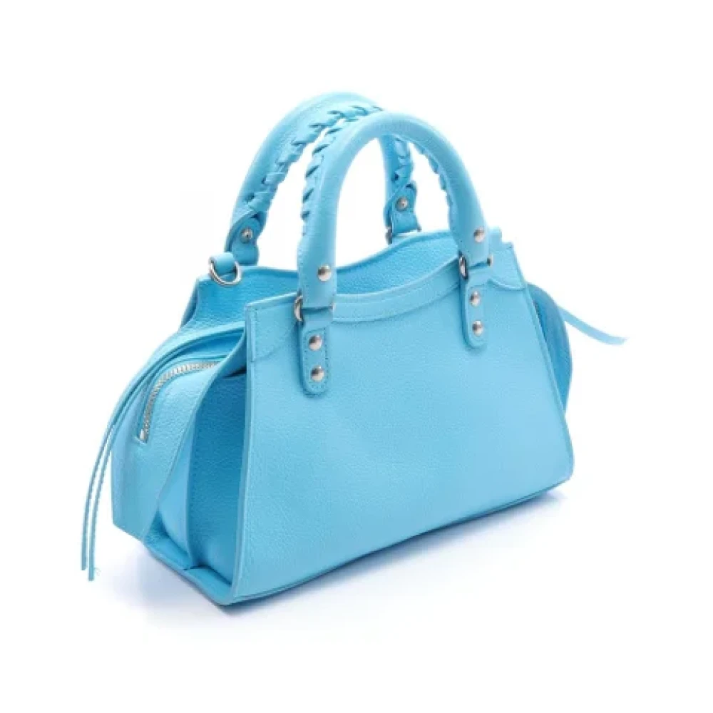 Balenciaga Vintage Pre-owned Leather balenciaga-bags Blue Dames