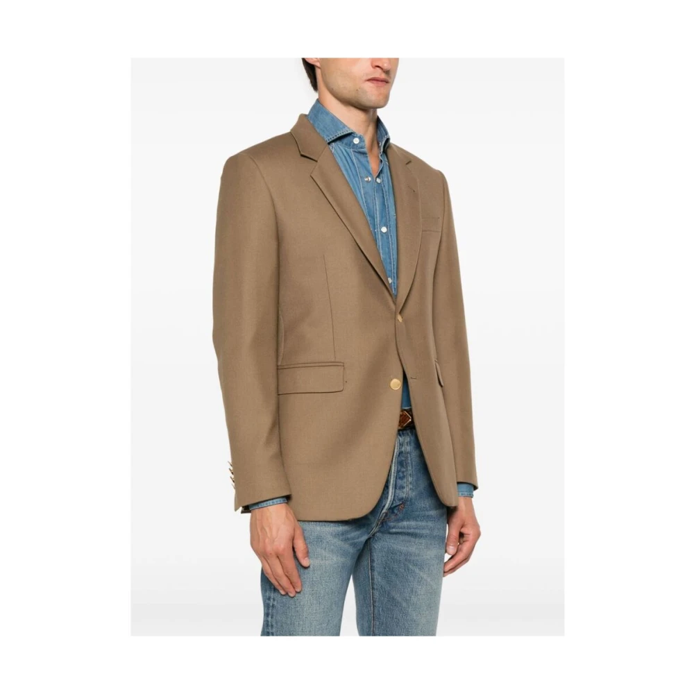 Reveres 1949 Kameelbruine jas met inkeping revers Brown Heren
