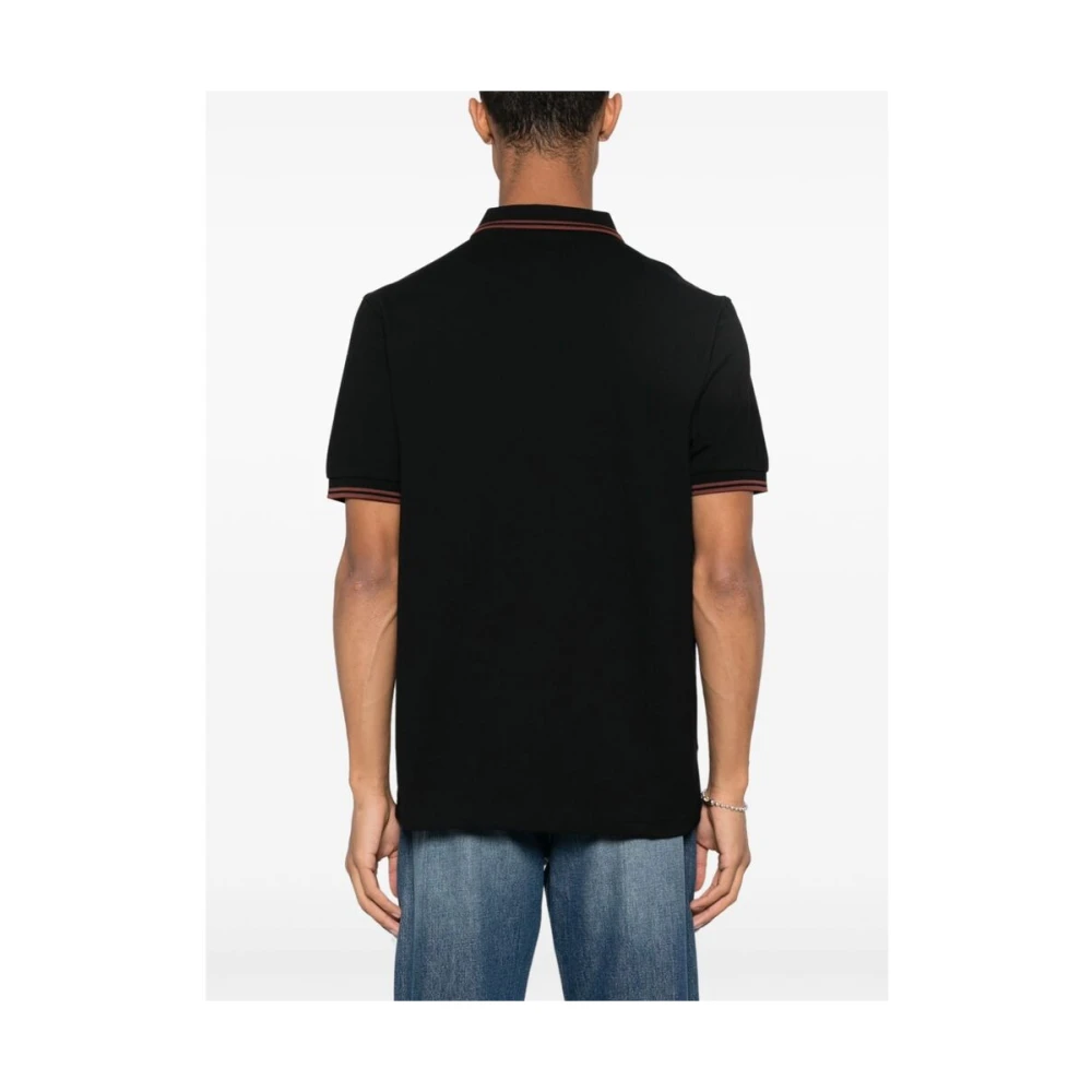 Fred Perry Zwarte Katoenen Polotrui met Geborduurd Logo Black Heren