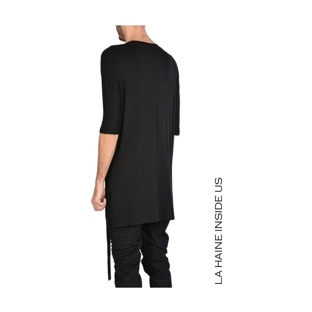 La Haine Inside Us Casual T-shirt met Ronde Hals en Voorzakken Black Heren
