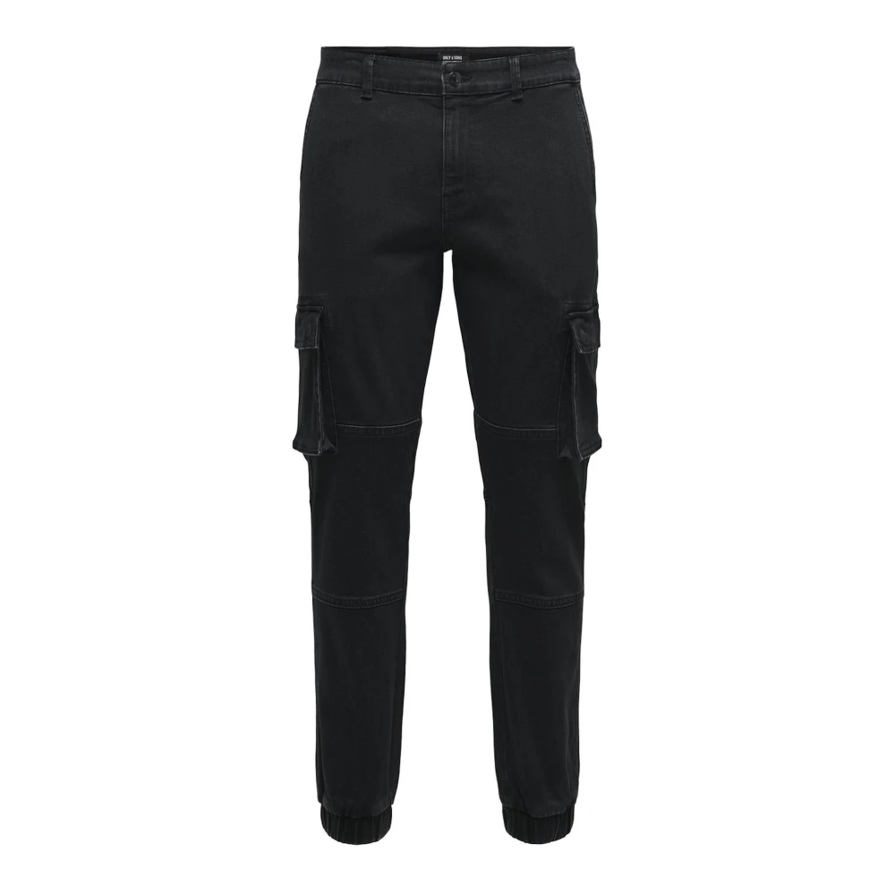 Only & Sons Cargo-Style Herenjeans Black Heren