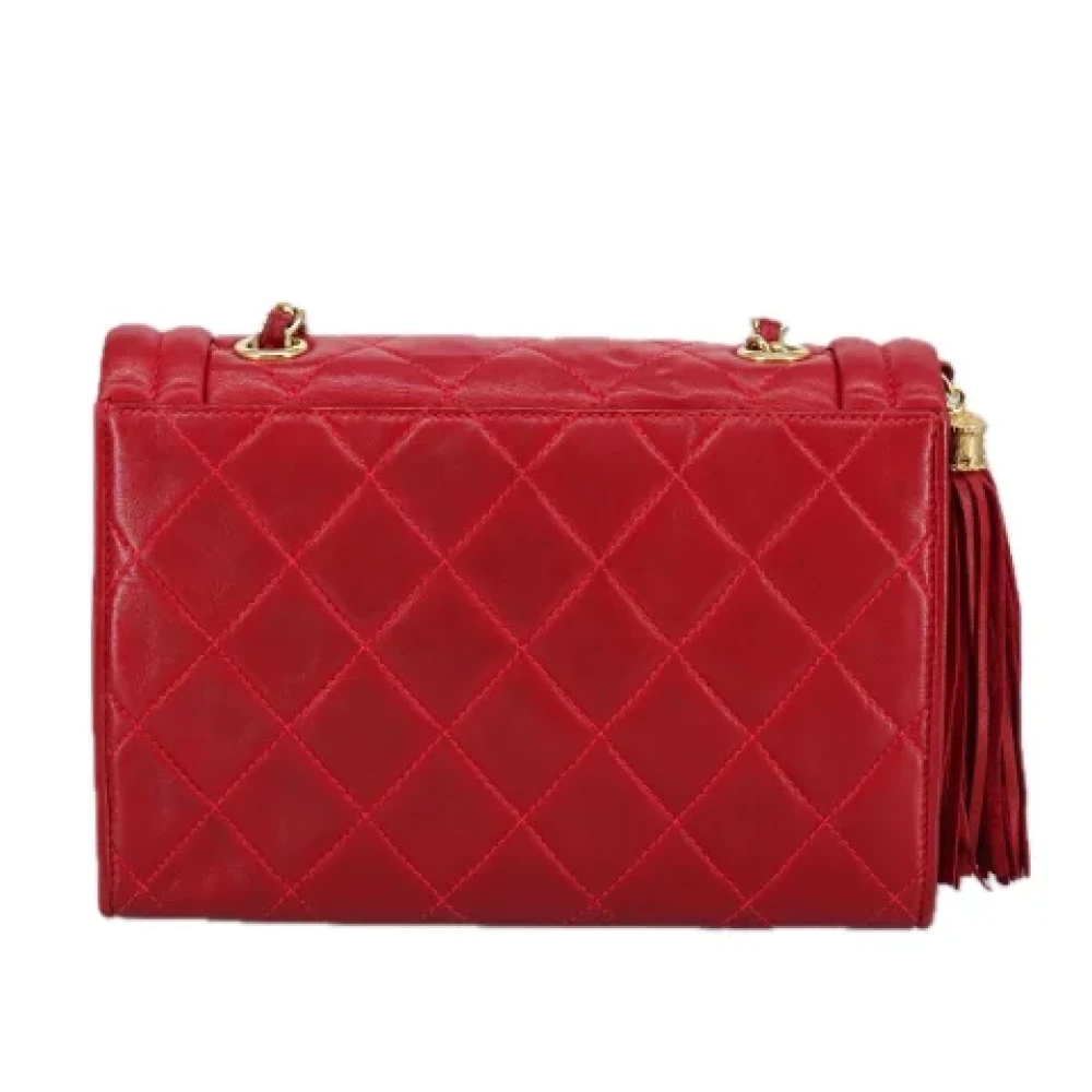 Chanel Vintage Pre-owned Leather chanel-bags Red Dames