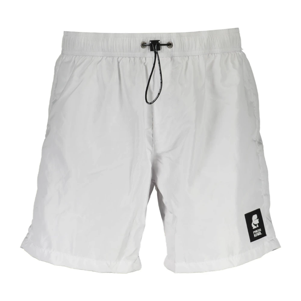Karl Lagerfeld Men's White Beachwear, S, Costume Parte Sotto Uomo Bianco