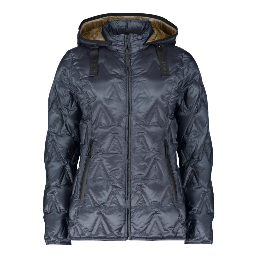 Gil Bret Gewatteerde jas met capuchon en grafisch patroon Blue Dames