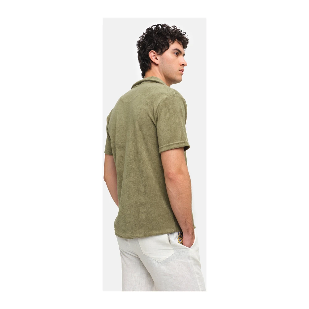 Peninsula Luxe Italiaanse Spons Polo Shirt Green Heren