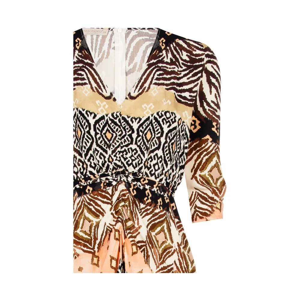 RINASCIMENTO Jurk met gekreukelde top en ritssluiting aan de achterkant Multicolor Dames