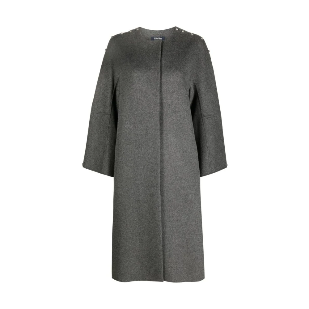 Max Mara Single-Breasted Coats Gray Dames