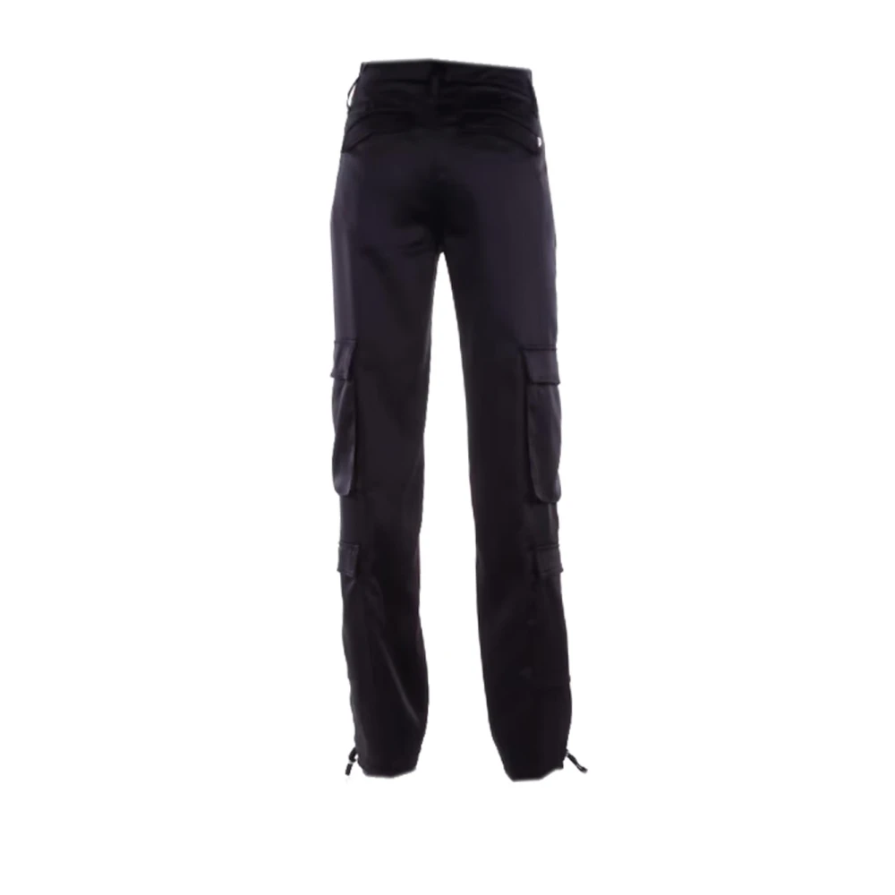Dondup Cargo Satijnen Broek voor Vrouwen Black Dames