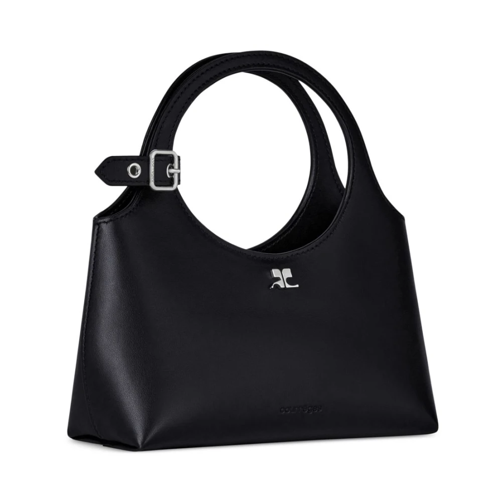 Courrèges Zwarte Top Handvat Schoudertas Black Dames