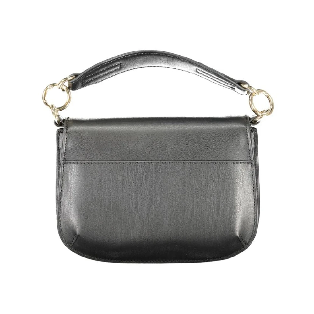 Tommy Hilfiger Zwarte Polyethyleen Handtas met Afneembaar Handvat Black Dames
