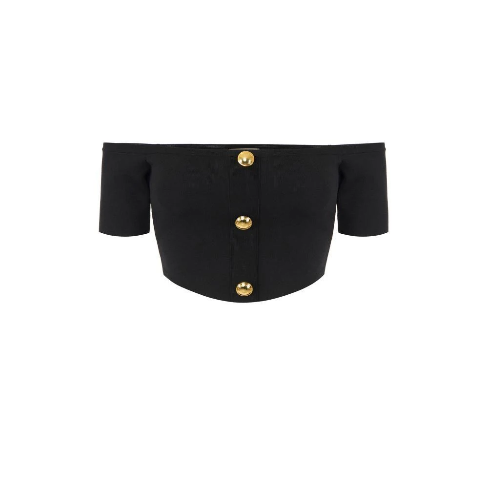 Elisabetta Franchi Women's Black Knit Top - Sleeveless Tops - M - Tops