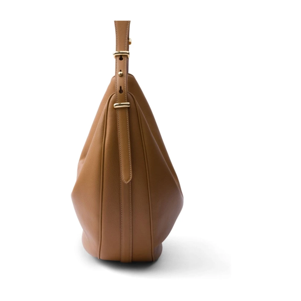 Prada Arqué Schoudertas Bruin Brown Dames
