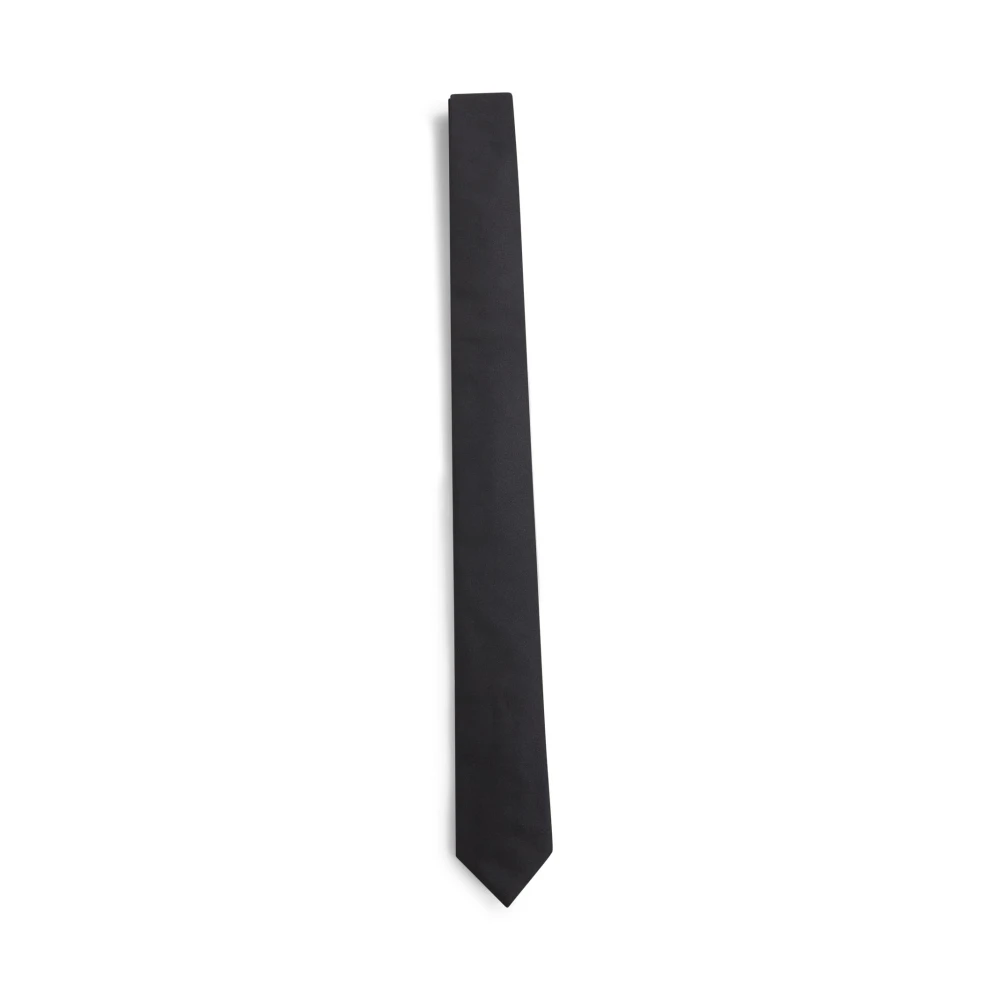 Dolce & Gabbana Black Silk Tie Pointed Tip - Male - Ties - One Size - Accessories