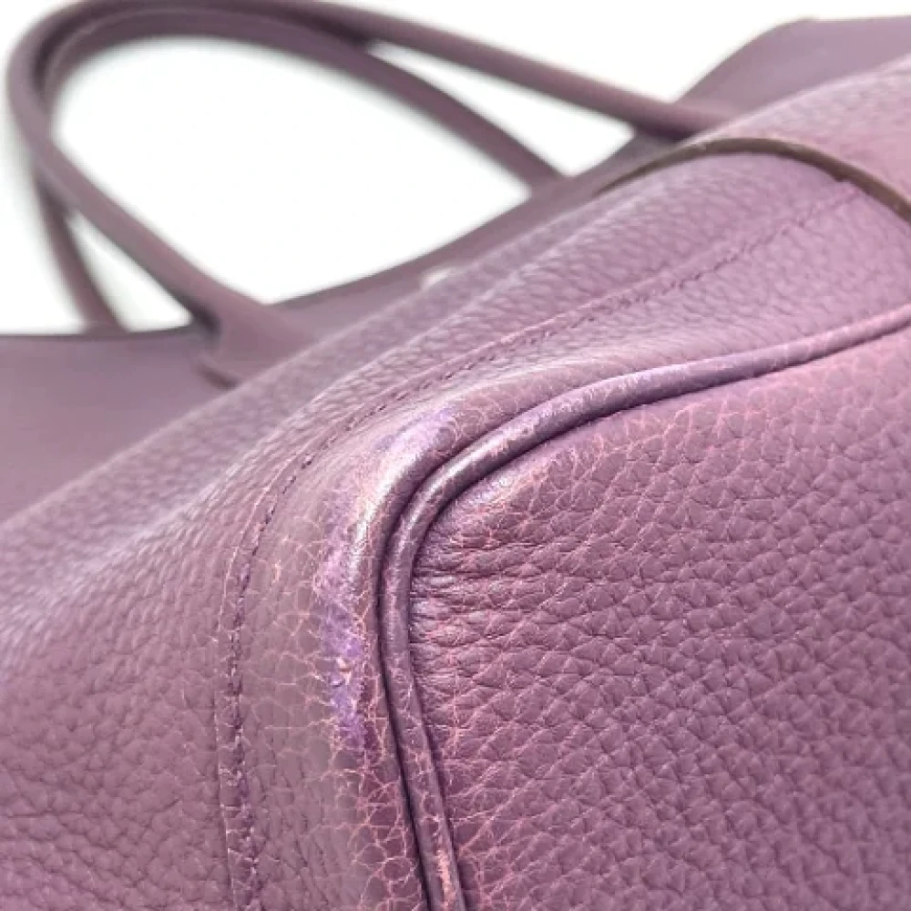 Hermès Vintage Pre-owned Leather shoulder-bags Purple Dames