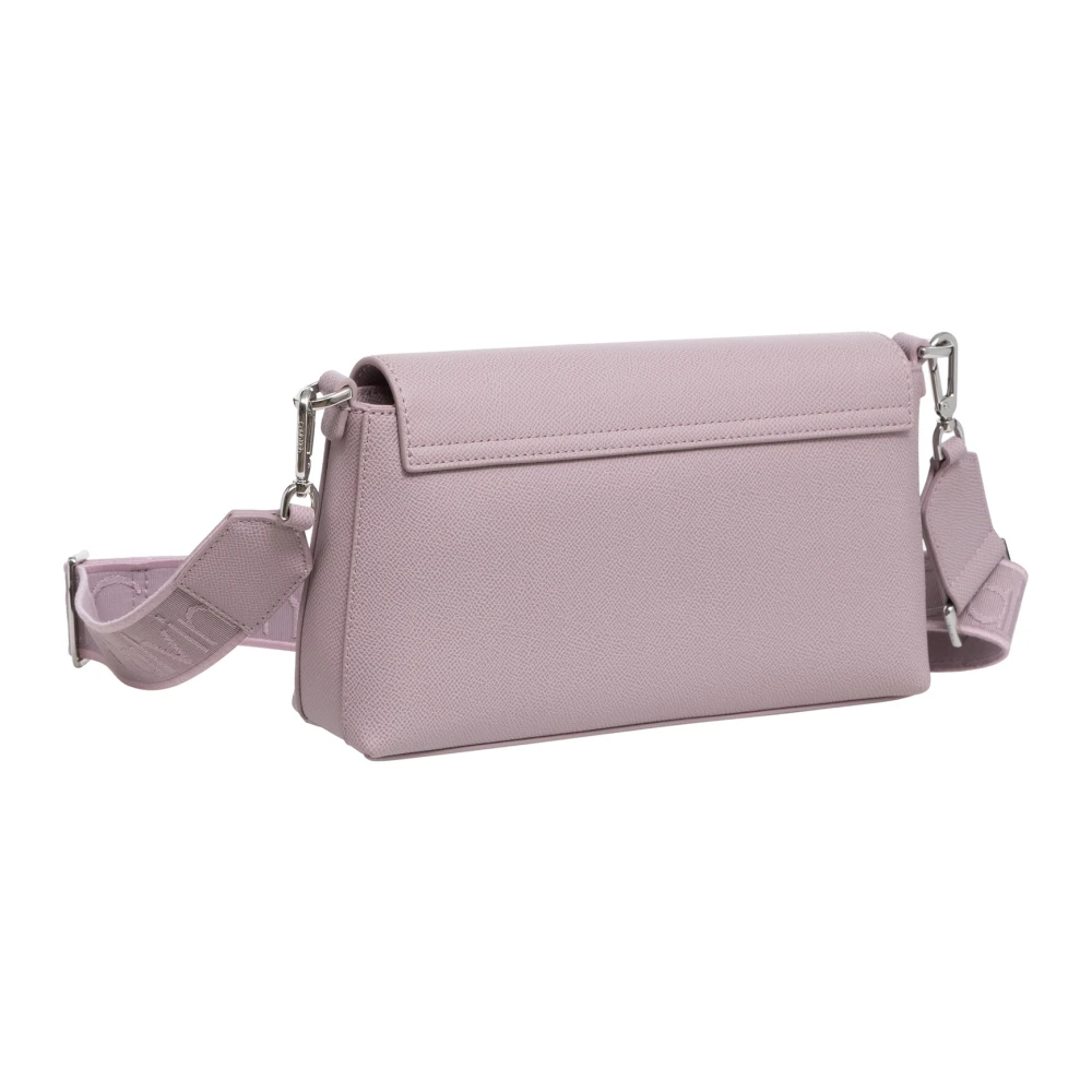 Calvin Klein Stijlvolle Caviar Schoudertas Purple Dames