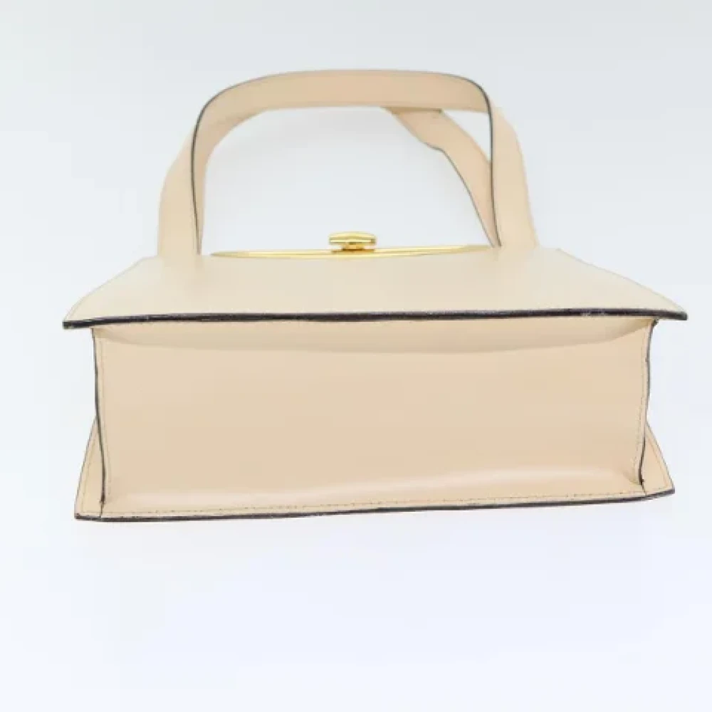 Celine Vintage Pre-owned Leather handbags Beige Dames