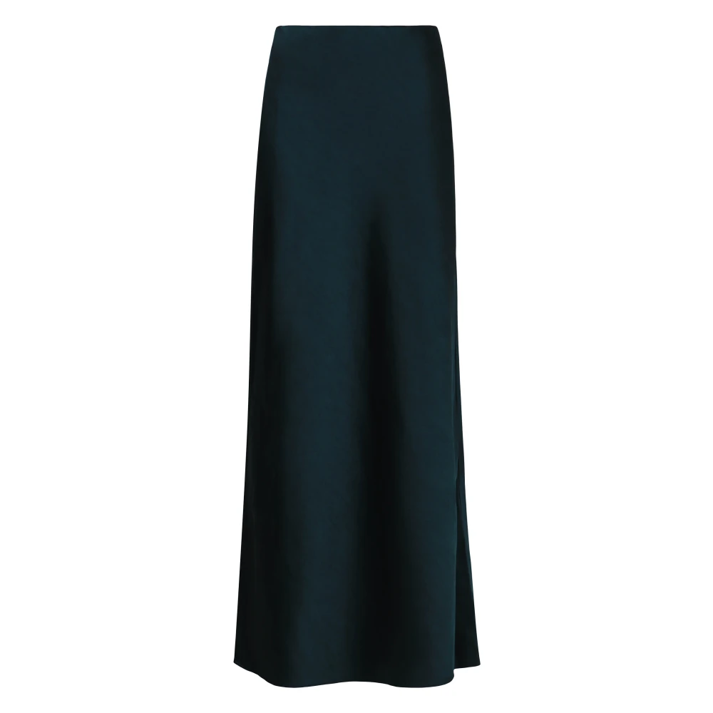 Vince Women's Black Maxi Skirts, Xs, Satin Bias Column Skirt