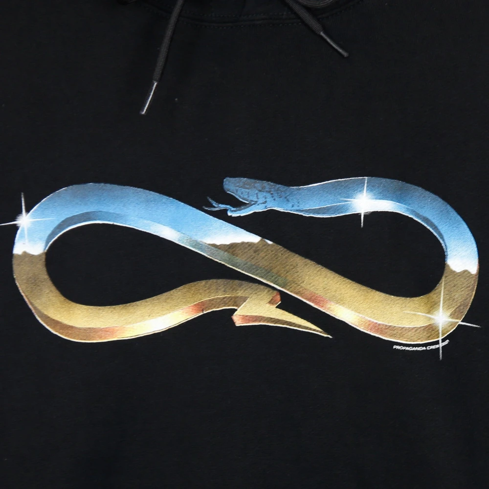 Propaganda Zwarte Woestijnlogo Hoodie Lichtgewicht Black Heren