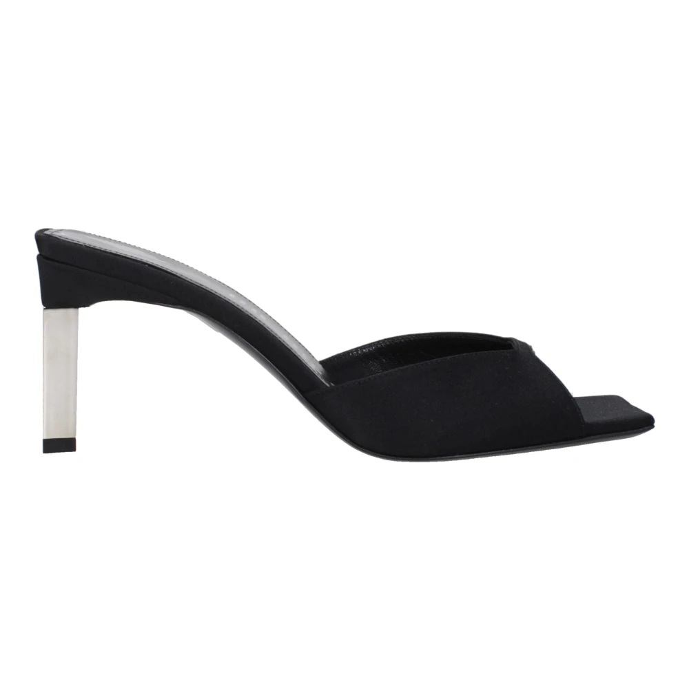 The Attico Women's Black Satin Stiletto Heels Sandals