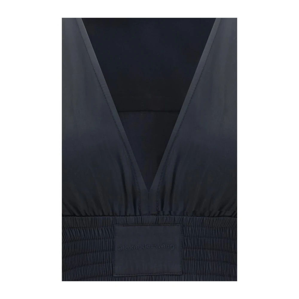 alexander wang Geknipte V-hals top met tailleband Black Dames