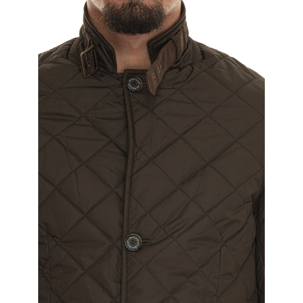Barbour Gewatteerde Lutz Jas met Magneetsluiting Green Heren