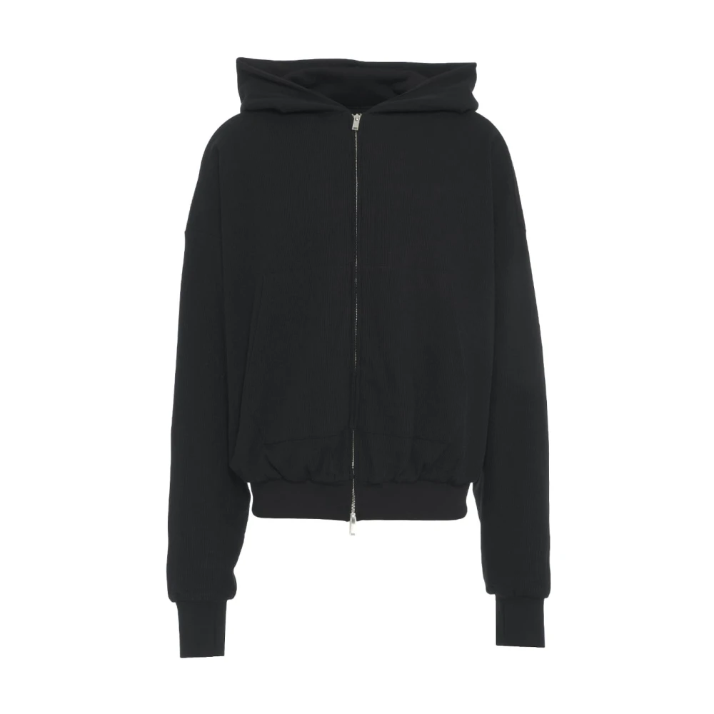 Thom Krom Zwarte Rits Hoodie Sweatshirt Black Heren