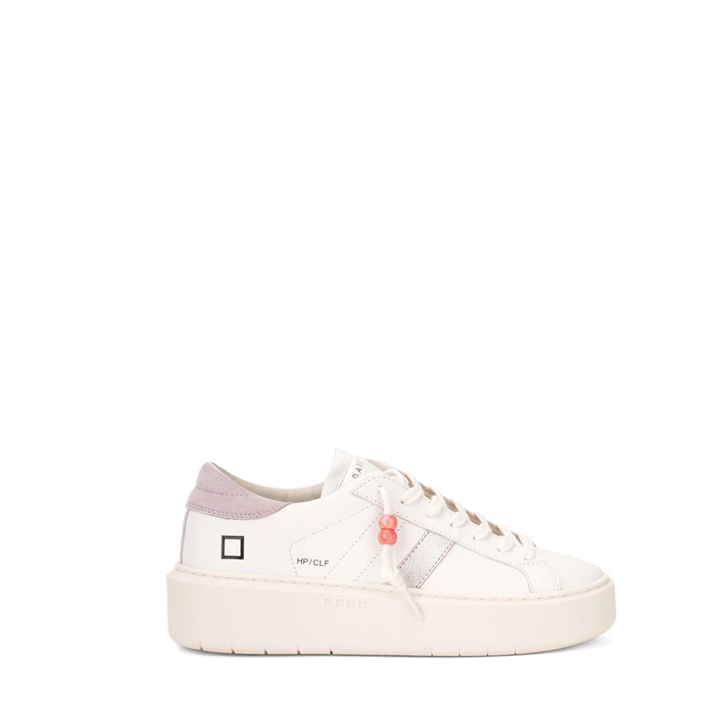 D.a.t.e. Women's White Sneakers, 7 Uk, Hill Low Platform Calf