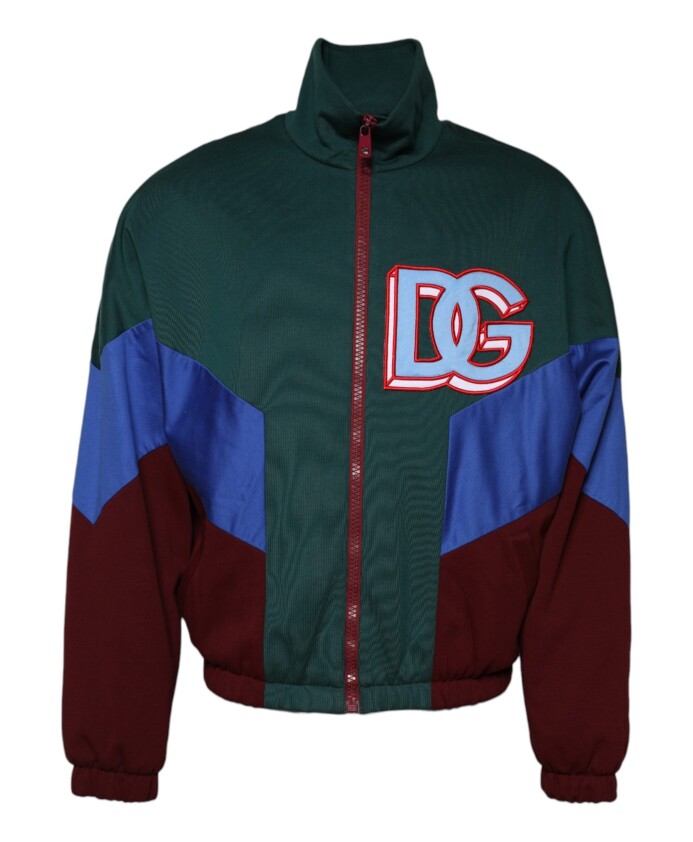 bomber-multicolore-en-coton-avec-logo