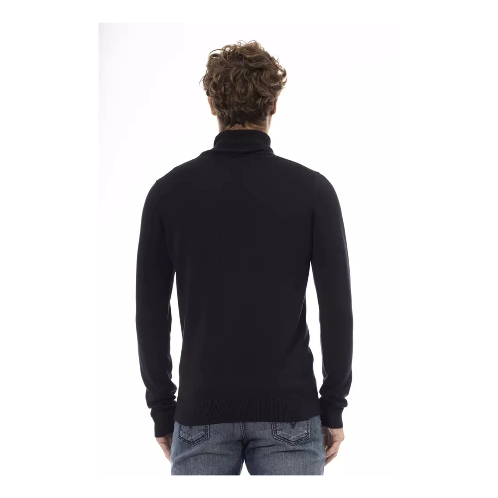 Baldinini Blauwe Turtleneck Sweater Blue Heren