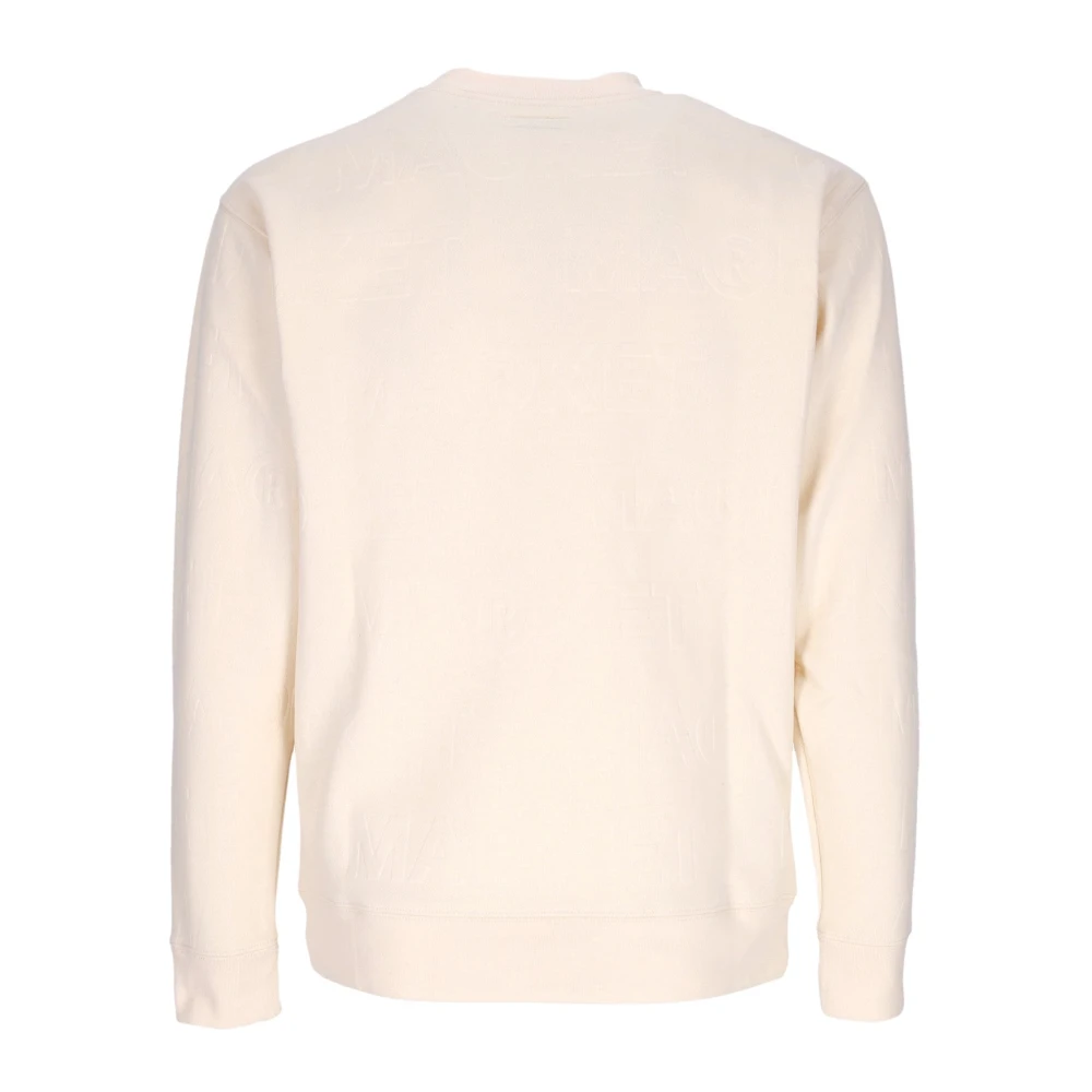 Market Reliëfprint Crewneck Sweatshirt Fleece Beige Heren