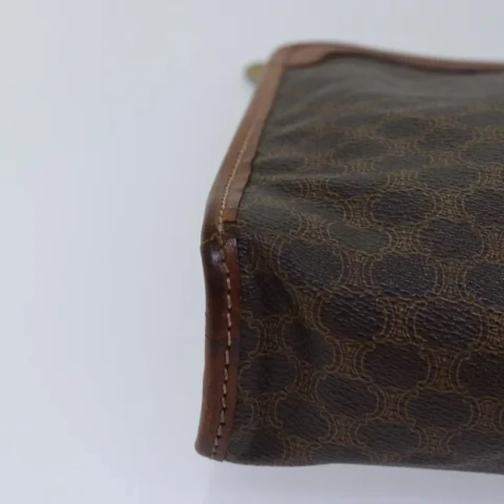 Celine Vintage Pre-owned Leather clutches Brown Dames