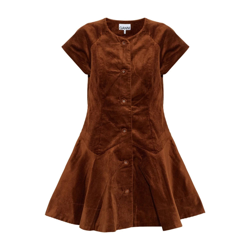 Ganni Donna Marrone Abiti, S, New,