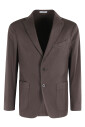 blazer-en-coton-marron-avec-revers