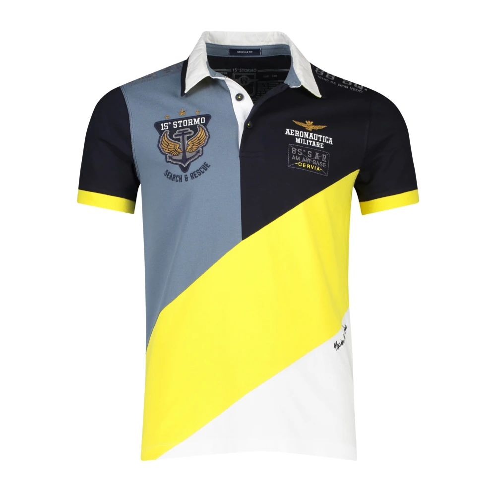 aeronautica militare Gele poloshirt met korte mouw Yellow Heren