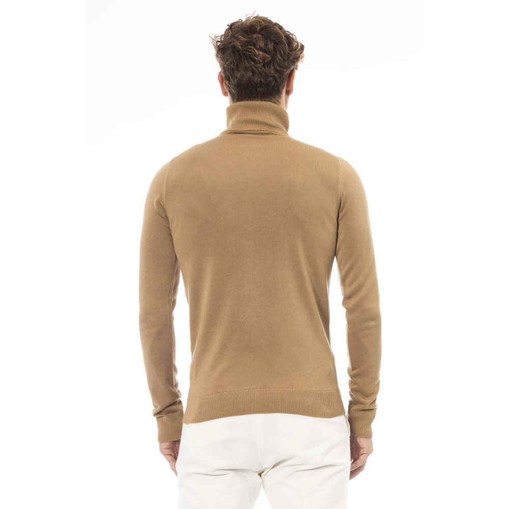 Baldinini Trendy Gebreide Trui met Monogram Detail Beige Heren