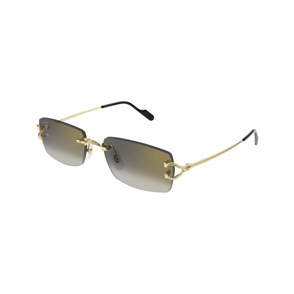 Cartier Men's Yellow Sunglasses, 56 Mm, Authentic Glasses With Top-Notch Service