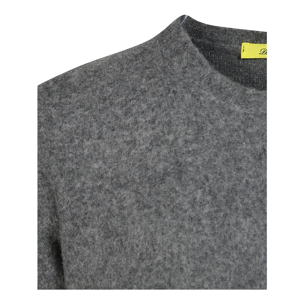 Drumohr Gestructureerd Crew Neck Shirt Gray Heren