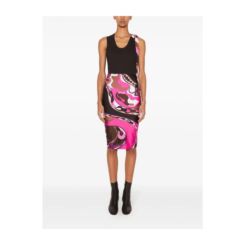 EMILIO PUCCI Abstract Print Pencil Rok Multicolor Dames