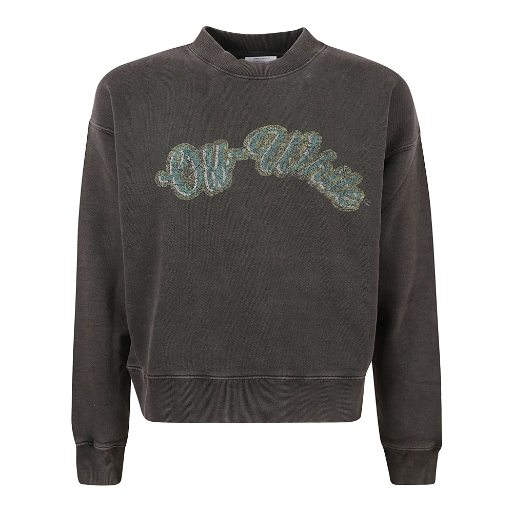 Off White Zwarte Skate Crewneck Sweater Black Heren