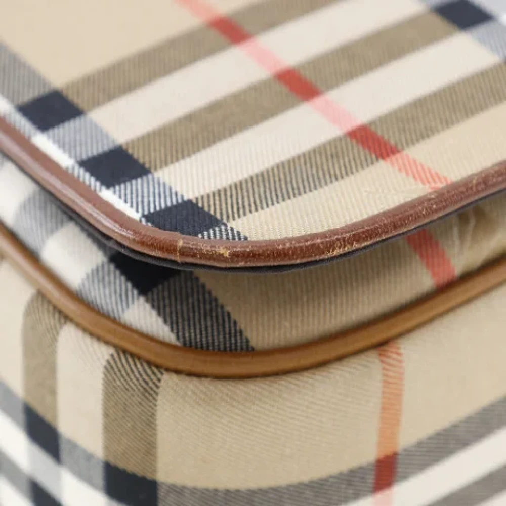 Burberry Vintage Pre-owned Canvas shoulder-bags Beige Dames