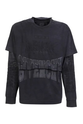 Svart Overlay T-shirt med Logotyptryck