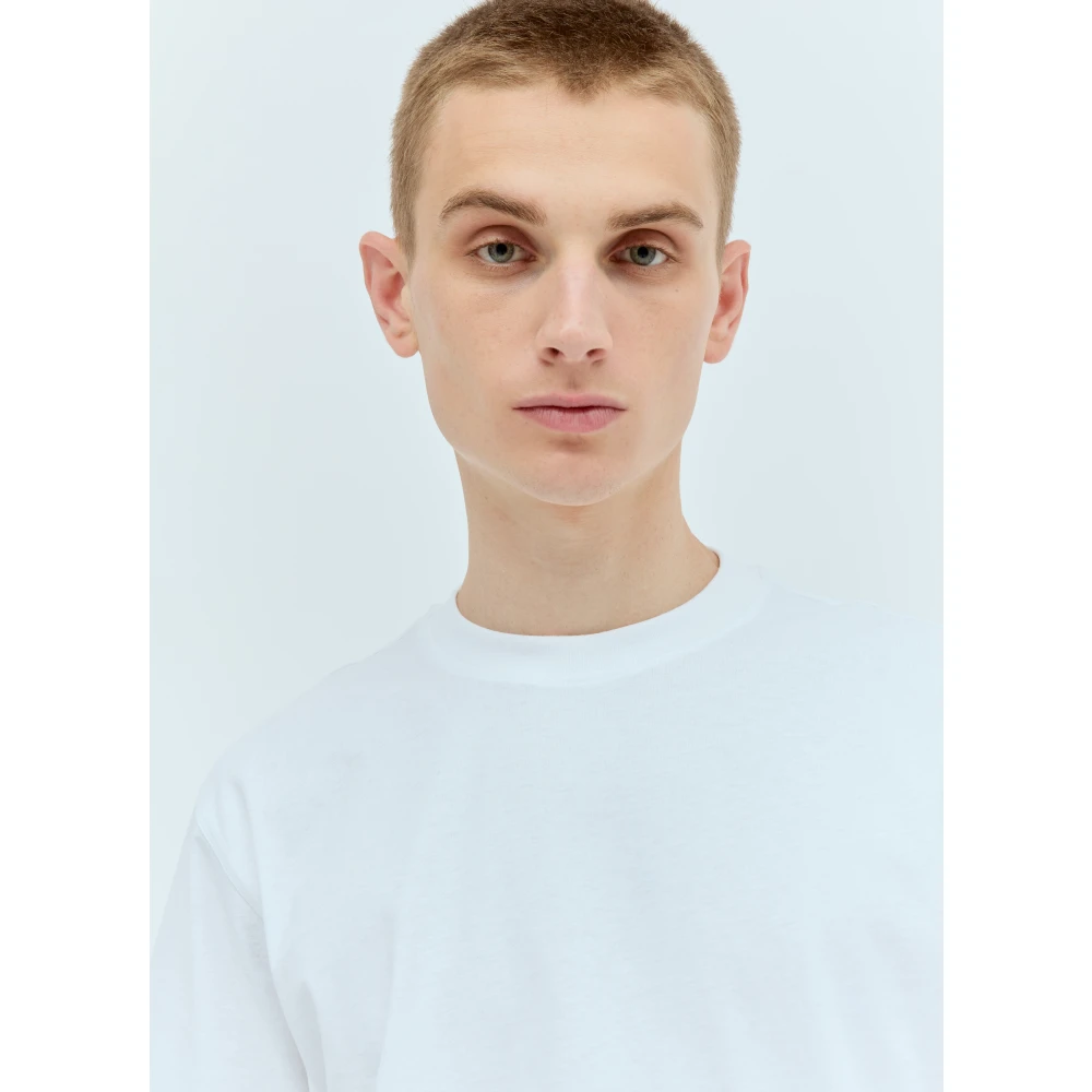 Burberry Aardbei Grafisch Katoenen T-shirt White Heren