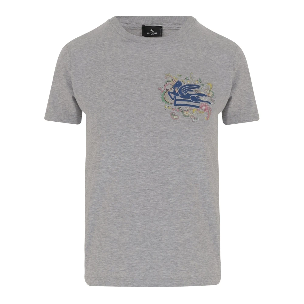 ETRO Grijze T-shirts en Polos Gray Dames