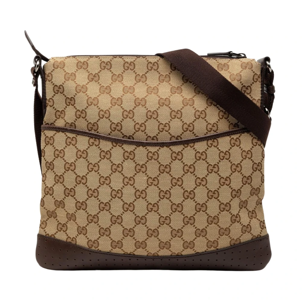 Gucci Vintage Women's Brown Pre-Owned Crossbody Messenger Bag