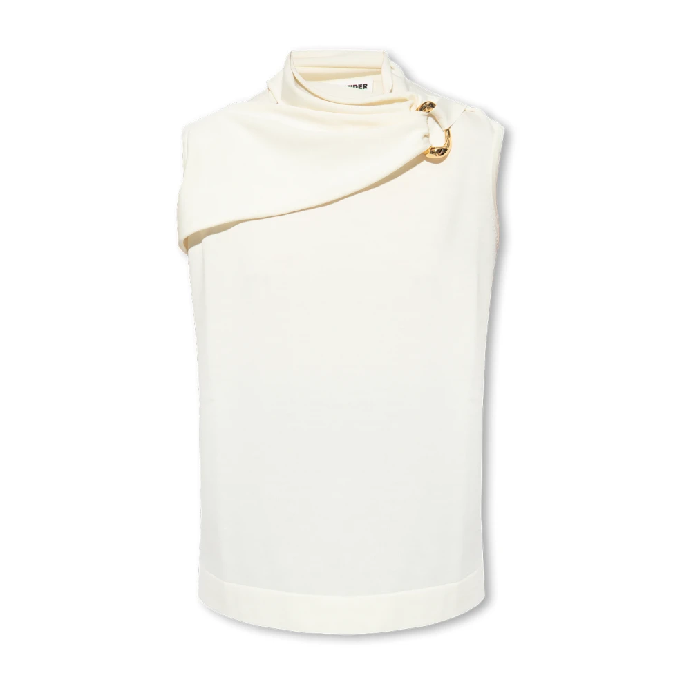 Jil Sander Women's Beige Top With Application
