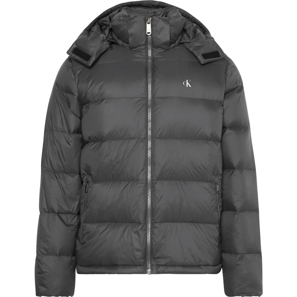 Calvin Klein Men's Black Hooded Down Puffer Jacket