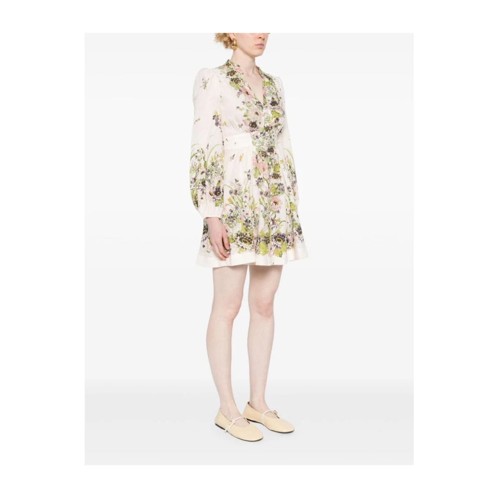 Zimmermann Bloemenprint Witte Jurk Multicolor Dames